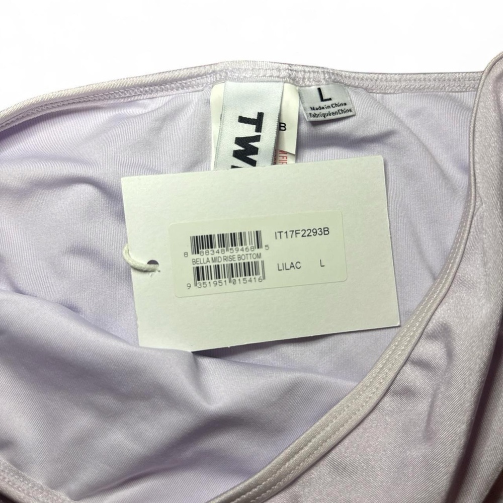 NWT TWIIN Bella Sheer Lavender Y2K 90s Mid-Rise Purple Bikini Bottoms — LARGE - Picture 2 of 4